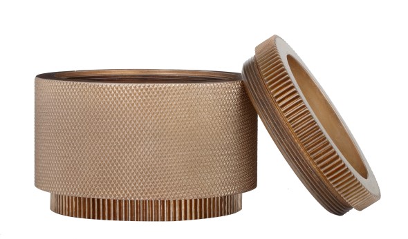 COG CONTAINER LARGE BRASS LID OFF