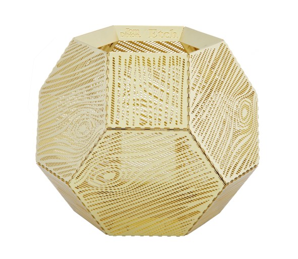 ETCH TEA LIGHT HOLDER BRASS