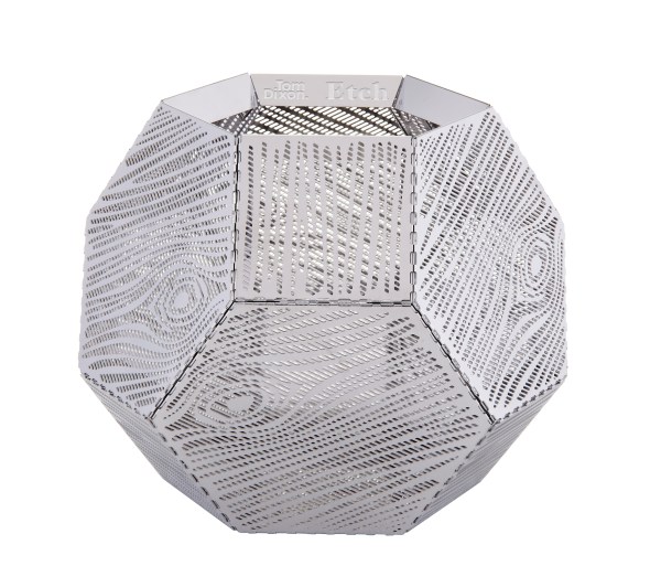 ETCH TEA LIGHT HOLDER STAINLESS STEEL