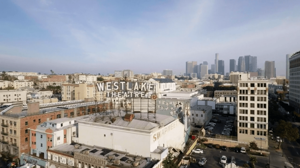 An aerial view from Los&nbsp;Angeles